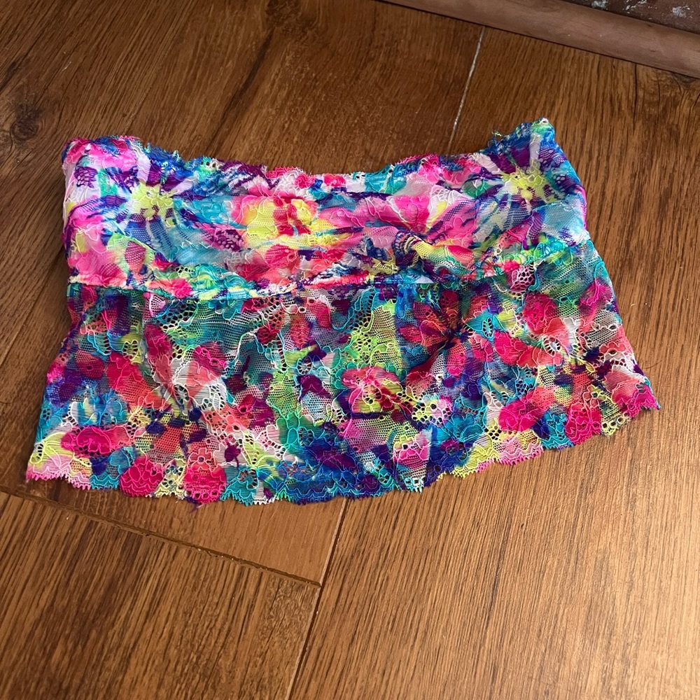 Pink Victoria Secret neon lace bralette